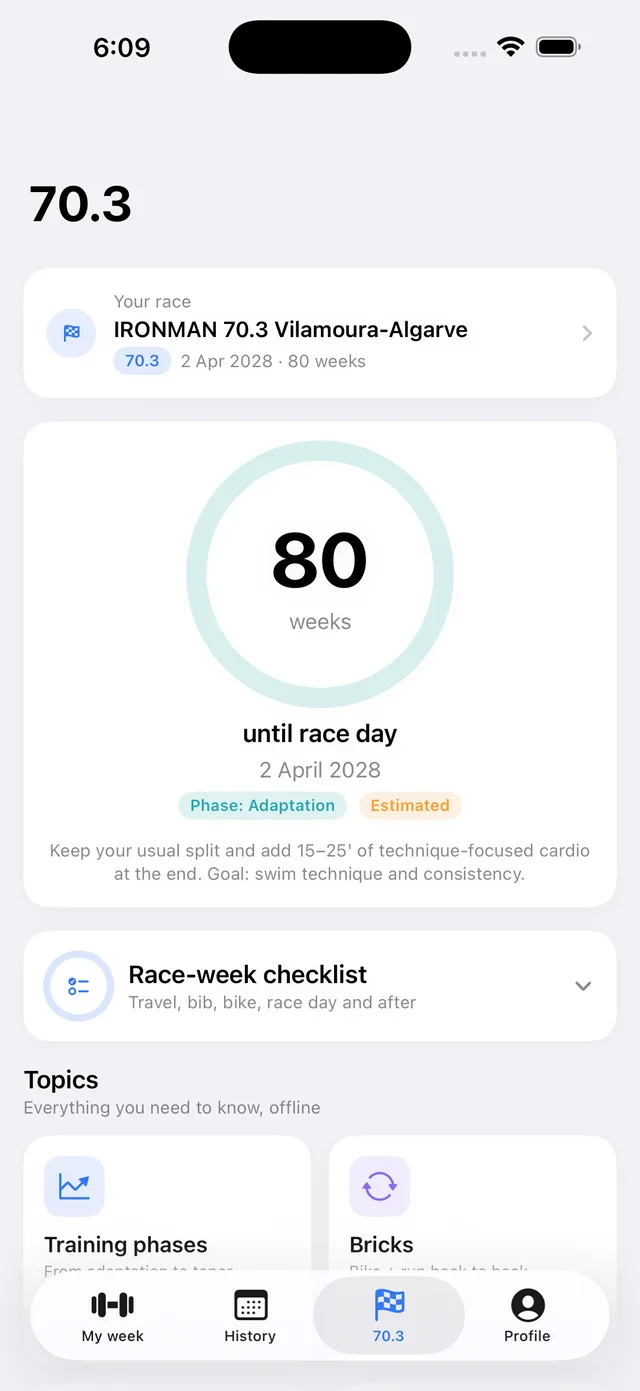 A triathlete on the run leg